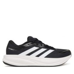 Buty do biegania adidas. Czarne buty do biegania Adidas, bez wzorów, bez zapięcia, do biegania. Za 299.99 zł.