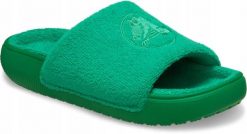 Klapki Dla Dorosłych Crocs Classic Towel Slide. Zielone klapki Crocs, z materiału. Za 181.99 zł.