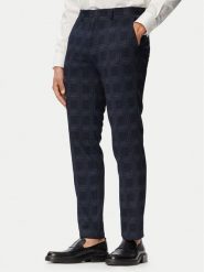 HUGO Spodnie materiałowe Hesten263X-H spo50565367 Granatowy Extra Slim Fit. Niebieskie spodnie materiałowe Hugo, m, bez wzorów, z materiału. Za 549.99 zł.