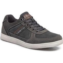 Sneakersy LANETTI - MP07-81101-08 Grey. Szare buty sportowe casual Lanetti, bez wzorów, z materiału, bez zapięcia. Za 119.99 zł.