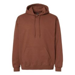 Bluza Z Kapturem Dla Dorosłych Unisex Softstyle Fleece Midweight. Brązowe bluzy GILDAN, m, bez wzorów, z kapturem. Za 78.99 zł.