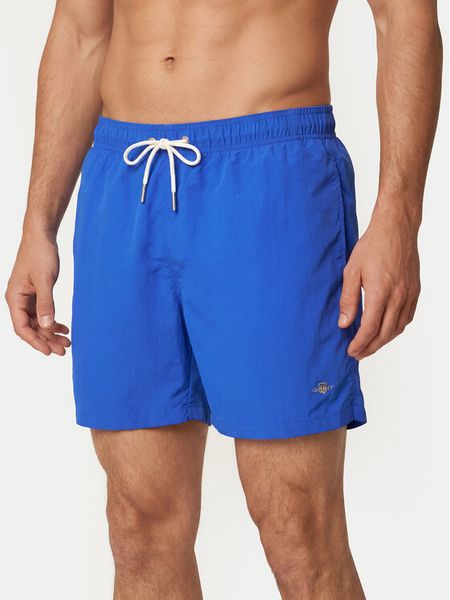 Gant Szorty kąpielowe 920026000 Niebieski Regular Fit. Niebieskie kąpielówki GANT, l, bez wzorów, z syntetyku. Za 252.99 zł.