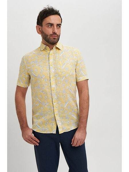 Marks & Spencer Koszula w kolorze żółto-białym rozmiar: XXL. Białe koszule Marks & Spencer, xxl, bez wzorów, z bawełny, bez kołnierzyka, bez ramiączek. Za 52.42 zł.