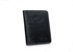 Skórzany cienki portfel męski z bilonówką SOLIER SW15 SLIM czarny. Czarne portfele bez wzorów, z materiału. Za 79.99 zł.