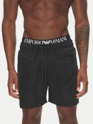 Emporio Armani Szorty kąpielowe EM000686 AF12329 MC117 Czarny Regular Fit. Czarne szorty Emporio Armani, m, bez wzorów, z syntetyku. Za 289.99 zł.