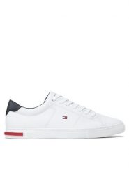 Tommy Hilfiger Sneakersy Essential Leather Detail Vulc FM0FM04047 Biały. Białe buty sportowe casual Tommy Hilfiger, bez wzorów, ze skóry, bez zapięcia. Za 359.99 zł.