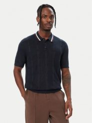 Guess Polo Z6BR01 Z1609 Granatowy Regular Fit. Niebieskie koszulki polo Guess, m, z aplikacjami, z wiskozy, bez kołnierzyka, bez ramiączek. Za 394.99 zł.