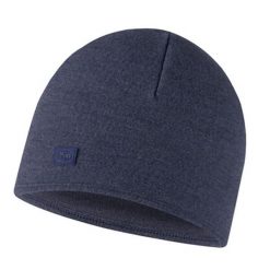 Czapka z wełny merino o strukturze polaru. Niebieskie czapki zimowe Buff, bez wzorów, z polaru. Za 148.50 zł.