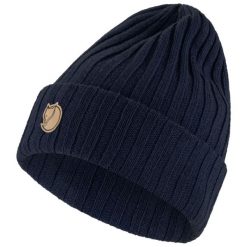 Czapka Fjallraven Byron Hat - dark navy. Niebieskie czapki zimowe Fjällräven, bez wzorów, z wełny. Za 189.99 zł.