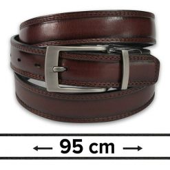 Pasek Dwustronny do Spodni, Czarno-Brązowy, 95 cm, Elegancki, Męski, Skórzany -ZET. Brązowe paski Zet, bez wzorów, ze skóry, eleganckie. Za 89.00 zł.