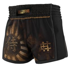 Spodenki Muay Thai męskie EXTREME HOBBY BUSHIDO. Czarne szorty EXTREME HOBBY, m, bez wzorów, z elastanu, sportowe. Za 209.00 zł.