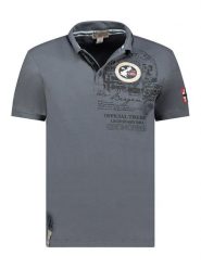 Geographical Norway Koszulka polo "Karuen" w kolorze szarym rozmiar: M. Szare koszulki polo Geographical Norway, m, bez wzorów, z bawełny, bez kołnierzyka, bez ramiączek. Za 97.28 zł.