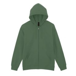 Męska Bluza Z Kapturem Softstyle Midweight Full Zip. Zielone bluzy GILDAN, m, bez wzorów, z kapturem. Za 121.99 zł.