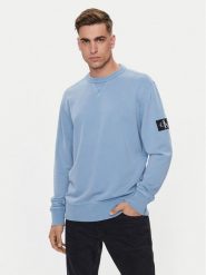 Calvin Klein Jeans Bluza J30J325145 Niebieski Regular Fit. Niebieskie bluzy Calvin Klein Jeans, m, bez wzorów, z bawełny, bez kaptura. Za 269.99 zł.