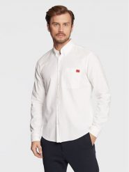 Hugo Koszula Evito 50479302 Biały Slim Fit. Białe koszule Hugo, m, bez wzorów, z bawełny, bez kołnierzyka, bez ramiączek. Za 229.99 zł.