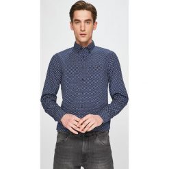 Tommy Hilfiger - Koszula. Niebieskie koszule Tommy Hilfiger, l, bez wzorów, z bawełny, bez kołnierzyka, bez ramiączek. W wyprzedaży za 259.90 zł.