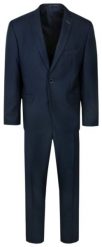 Uniwersalny, Elegancki Garnitur Męski - Casino - Granatowy. Niebieskie garnitury Casino, do pracy, l, bez wzorów, z poliesteru. Za 299.00 zł.