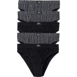 Slipy (5 par). Czarne slipki bonprix, l, bez wzorów. Za 79.99 zł.