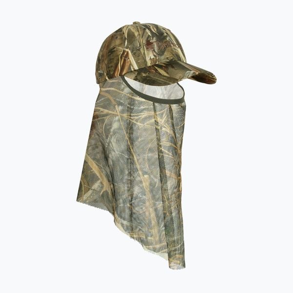 Czapka z daszkiem z moskitierą Pinewood Furudal Camou Net Cap. Brązowe czapki z daszkiem Pinewood, bez wzorów. Za 109.99 zł.