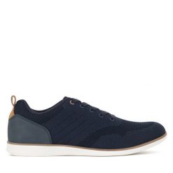 Półbuty Lanetti. Niebieskie eleganckie półbuty Lanetti, bez wzorów, bez obcasa, bez zapięcia. Za 159.99 zł.