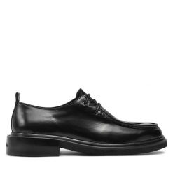 Półbuty Calvin Klein. Czarne eleganckie półbuty CALVIN KLEIN, bez wzorów, bez obcasa, bez zapięcia. Za 766.99 zł.