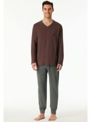 Schiesser Piżama w kolorze brązowo-szarym rozmiar: 52. Brązowe piżamy Schiesser, bez wzorów, bez ramiączek. Za 152.99 zł.