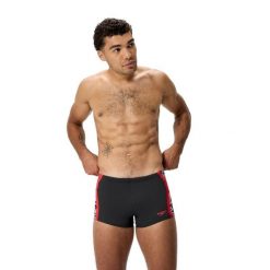 Spodenki kąpielowe męskie Speedo Hyperboom Splice Aquashort. Czarne krótkie spodenki sportowe Speedo, m, bez wzorów. Za 161.49 zł.
