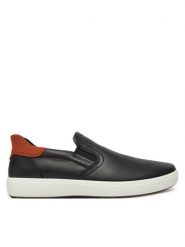 ECCO Półbuty Soft 7 47083451866 Czarny. Czarne eleganckie półbuty ecco, bez wzorów, ze skóry, bez obcasa, bez zapięcia. Za 439.99 zł.