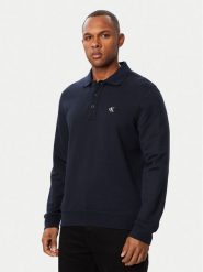 Calvin Klein Jeans Polo LV04RH235G Granatowy Regular Fit. Niebieskie koszulki polo Calvin Klein Jeans, l, bez wzorów, z bawełny, bez kołnierzyka, bez ramiączek. Za 369.99 zł.