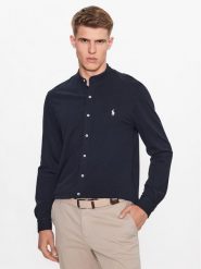 Polo Ralph Lauren Koszula 710742468003 Granatowy Regular Fit. Niebieskie koszule Polo Ralph Lauren, m, bez wzorów, z bawełny, bez kołnierzyka, bez ramiączek. Za 649.99 zł.