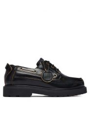 Tommy Jeans Półbuty Archive '01 Boat Shoe Lthr EM0EM01705 Czarny. Czarne eleganckie półbuty Tommy Jeans, bez wzorów, z jeansu, bez obcasa, bez zapięcia. Za 569.99 zł.