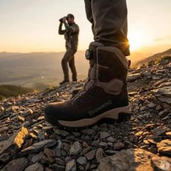 Buty myśliwskie Browning Hunstman II. Brązowe buty turystyczne Browning, bez wzorów, z nylonu, bez zapięcia, outdoorowe, primaloft. Za 791.00 zł.