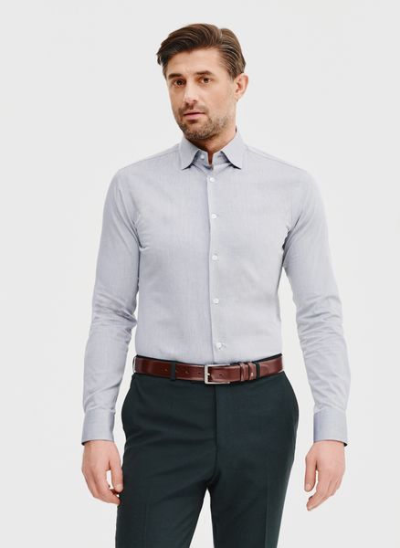 PAKO LORENTE – Bawełniana koszula męska w kolorze szarym. Szare koszule Pako Lorente, m, bez wzorów, z bawełny, bez kołnierzyka, bez ramiączek. Za 89.99 zł.