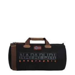 Torba sportowa Napapijri Bering 3. Czarne torby na ramię Napapijri, bez wzorów, z bawełny, na ramię, bez dodatków. Za 519.00 zł.