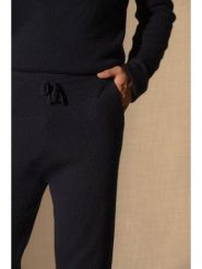 Perfect Cashmere Kaszmirowe spodnie "Stuart" w kolorze granatowym rozmiar: XXL. Niebieskie spodnie materiałowe Perfect Cashmere, na co dzień, xxl, bez wzorów, z kaszmiru. Za 436.14 zł.