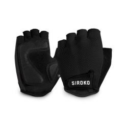 Rękawiczki rowerowe unisex SIROKO Aero. Czarne rękawiczki SIROKO, na lato, bez wzorów, z materiału. Za 105.00 zł.