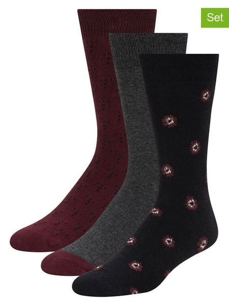 Ted Baker Skarpety (6 par) w kolorze czarno-bordowym rozmiar: onesize. Czarne skarpety Ted Baker, bez wzorów. Za 86.99 zł.