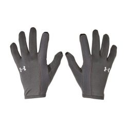 Rękawiczki do biegania męskie Under Armour Storm Run Liner. Szare rękawiczki Under Armour, bez wzorów. Za 99.99 zł.