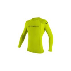 Long sleeve rashguard O'Neill Basic Skins. Zielone bluzki z długim rękawem O'Neill, l, bez wzorów, ze skóry, bez kołnierzyka, bez ramiączek. Za 146.95 zł.