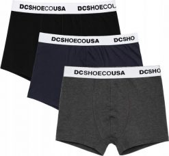 Bokserki dla mężczyzn DC Shoes 3-pak. Czarne bokserki DC Shoes, m, bez wzorów, z bawełny. Za 49.99 zł.
