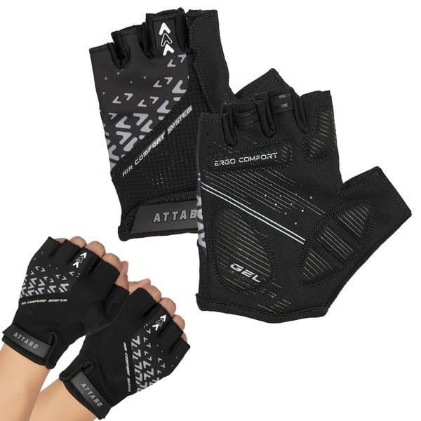 Rękawiczki rowerowe ATTABO Vito. Czarne rękawiczki ATTABO, bez wzorów. Za 47.99 zł.
