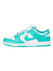 Nike Skórzane sneakersy "Dunk Low" w kolorze turkusowo-białym rozmiar: 44. Białe buty sportowe casual Nike, bez wzorów, z materiału, bez zapięcia. Za 308.18 zł.