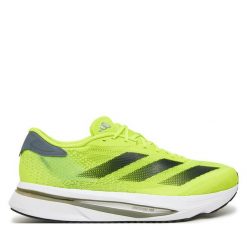 Buty do biegania adidas. Zielone buty do biegania Adidas, bez wzorów, bez zapięcia, do biegania. Za 599.99 zł.