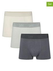LEE Underwear Bokserki (3 pary) "Glennie" w kolorze antracytowym, szarym i kremowym rozmiar: S. Brązowe bokserki LEE Underwear, s, bez wzorów. Za 66.93 zł.