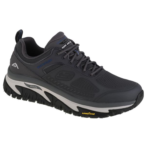 Buty sportowe Sneakersy męskie, Skechers Arch Fit Road Walker. Szare buty sportowe casual Skechers, bez wzorów, z gumy, bez zapięcia. Za 548.00 zł.
