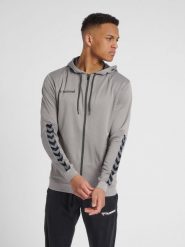 Bluza fitness męska Hummel zip hml AUTHENTIC Poly. Szare bluzy z kapturem Hummel, m, bez wzorów, z dzianiny, z kapturem. Za 212.65 zł.
