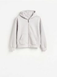 Bluza z kapturem - jasnoszary. Szare bluzy z kapturem Reserved, l, bez wzorów, z bawełny, z kapturem. Za 149.99 zł.