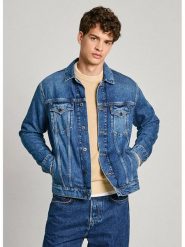 Pepe Jeans Kurtka dżinsowa w kolorze niebieskim rozmiar: M. Niebieskie kurtki Pepe Jeans, m, z aplikacjami, z bawełny, bez kaptura. Za 256.54 zł.