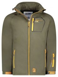 Geographical Norway Kurtka softshellowa "Riziere" w kolorze khaki rozmiar: XXL. Brązowe kurtki outdoor i hardshell Geographical Norway, xxl, bez wzorów, z materiału, bez kaptura. Za 210.81 zł.
