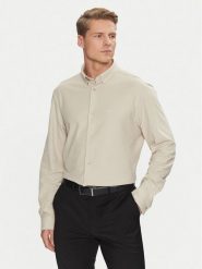 Calvin Klein Koszula Pique Jersey Shirt K10K113311 Beżowy Regular Fit. Brązowe koszule CALVIN KLEIN, m, bez wzorów, z bawełny, bez kołnierzyka, bez ramiączek. Za 219.99 zł.